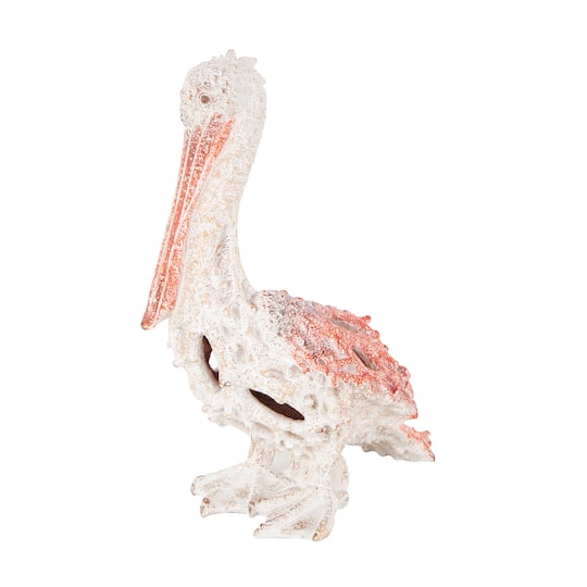 13.5" Textured Polystone Pelican Sculpture